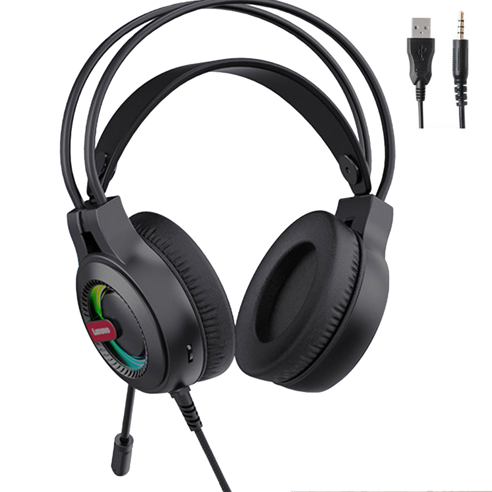 LENOVO G80 USB+3.5mm Wired Over-Ear E-sports Headphone RGB LED Light Gaming Headset with Noise Reduction Microphone LENOVO G80 USB+3.5mm Wired Over-Ear E-sports Headphone RGB LED Light Gaming Headset with Noise Reduction Microphone